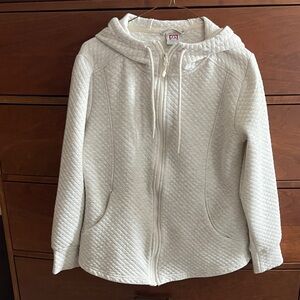 Avalanche Women's Cream Quilted Sweatshirt/ jacket